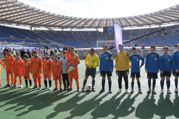 I ragazzi dell’Oratorio di Frattocchie in campo all’Olimpico
