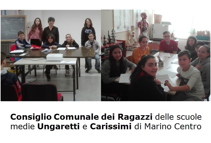 Completate le elezioni nei Consigli Comunali dei Ragazzi di Marino Centro alle scuole Ungaretti e Carissimi